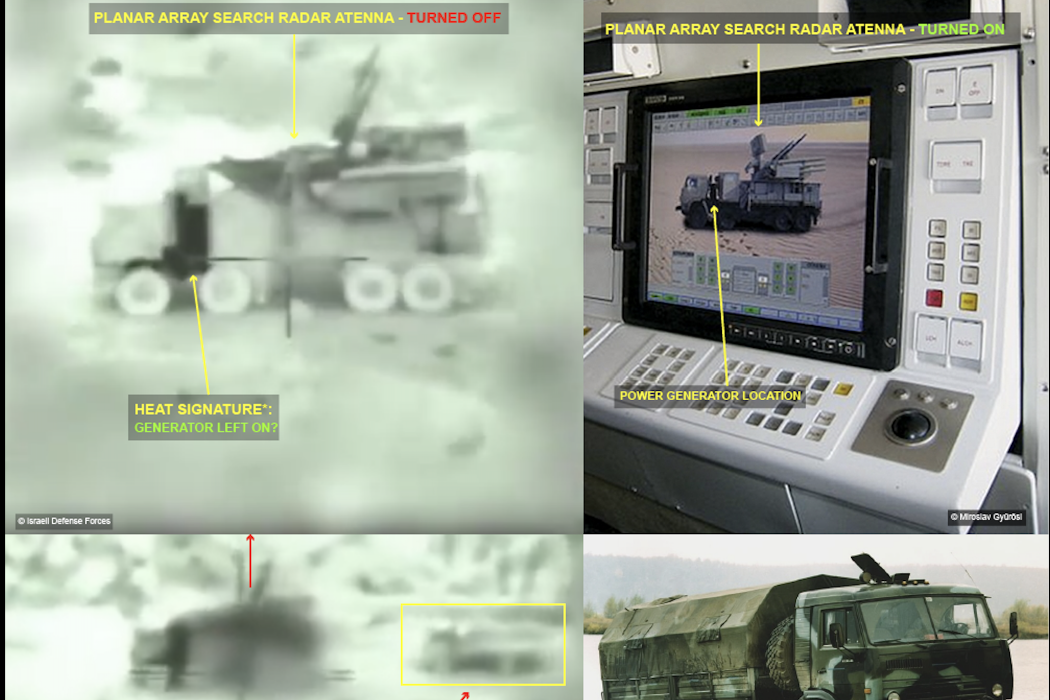 Forensic Video Analysis: Syrian Air Defense Unit Abandoned Pantsir S-1 under Israeli IAI Harop Fire